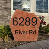 House Address Sign for Yard – Custom Engraved Stone