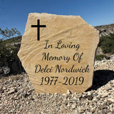 Cross Memorial Stone - Memorial Garden Stones