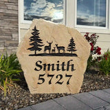 Deer Address House Number Sign for Yard