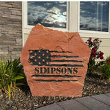 Distressed Flag Stone – Engraved Yard Stones