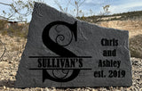 Family Name Monogram Stone – Personalized Outdoor Decor