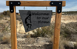Kokopelli Welcome Stone – Custom Southwest Decor