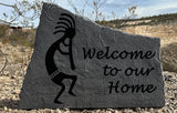 Kokopelli Welcome Stone – Custom Southwest Decor