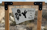 Hummingbird Garden - Engraved Garden Stone-