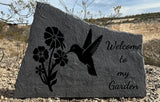 Hummingbird Garden - Engraved Garden Stone-