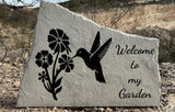 Hummingbird Garden - Engraved Garden Stone-