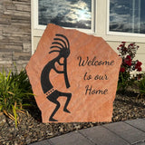 Kokopelli Welcome Stone – Southwest Garden Sign