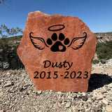Paw Angel Memorial Stone – Custom Pet Memorial Marker