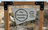 Vine Monogram Stone – Personalized Garden Decor