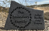 Vine Monogram Stone – Personalized Garden Decor