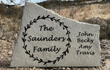 Vine Monogram Stone – Personalized Garden Decor