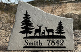 Deer Address Stone – Personalized Home Marker