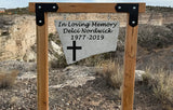 Cross Memorial Stone – Personalized Tribute Decor
