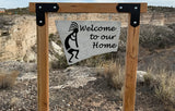 Kokopelli Welcome Stone – Custom Southwest Decor