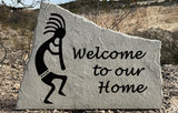 Kokopelli Welcome Stone – Custom Southwest Decor