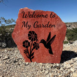 Hummingbird Gifts – Custom Engraved Hummingbird Yard Art Stone