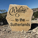 Fancy Welcome Stone – Personalized Outdoor Decor