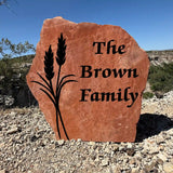 Wheat Engraved Stone – Engraved Garden Stone